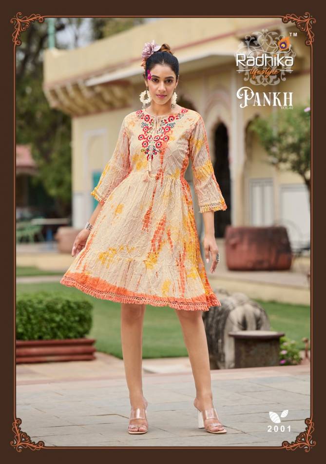 Pankh Vol 2 By Radhika Short Party Wear Kurtis Catalog